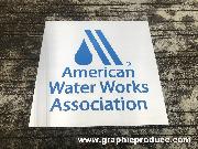 ป้ายสแตนเลสแฮร์ไลน์กัดกรด American Water Works